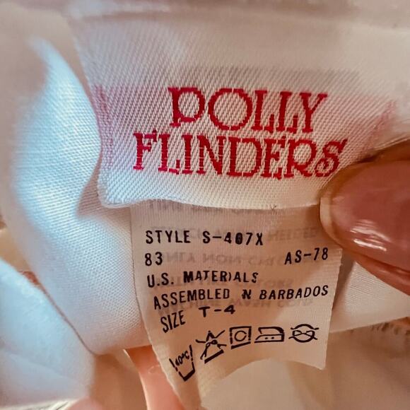 Polly Flinders Dress 4T + Vintage Rosette Smocked - Picture 9 of 12